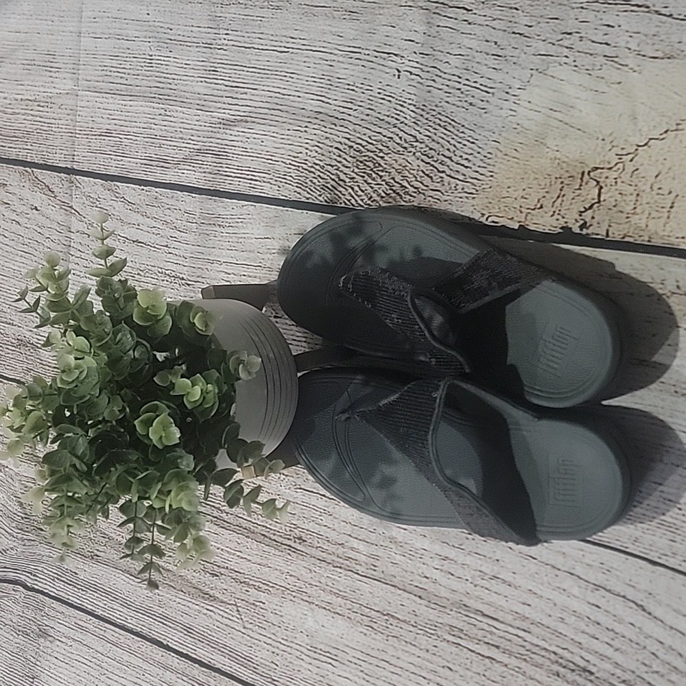 Fitflop Black Sequin Sandals - Picture 2 of 5